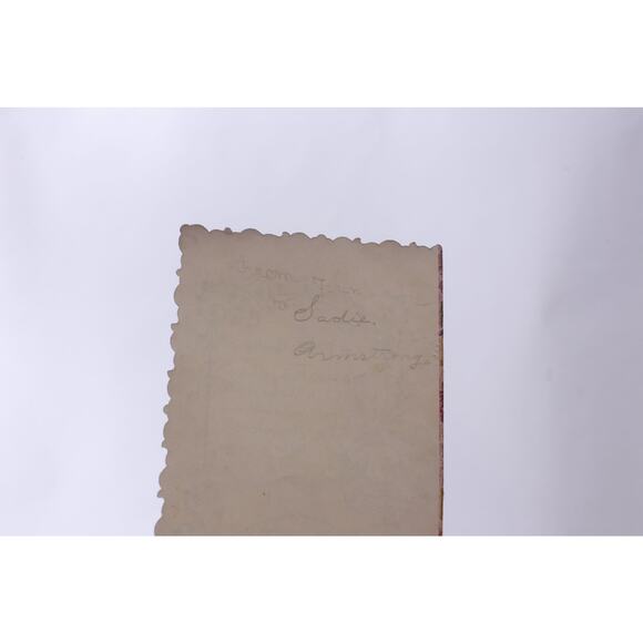 Victorian Age Angels in Love Garden, Used Greeting Card, A Friendly Greeting - Picture 3 of 3